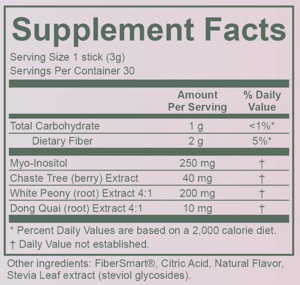 DAILY BALANCE Nutrition Facts